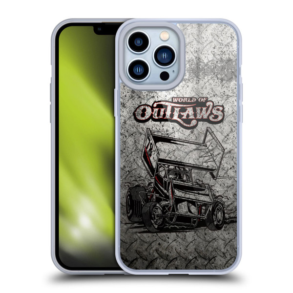 World of Outlaws Western Graphics Sprint Car Soft Gel Case for Apple iPhone 13 Pro Max