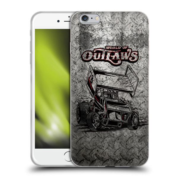 World of Outlaws Western Graphics Sprint Car Soft Gel Case for Apple iPhone 6 Plus / iPhone 6s Plus
