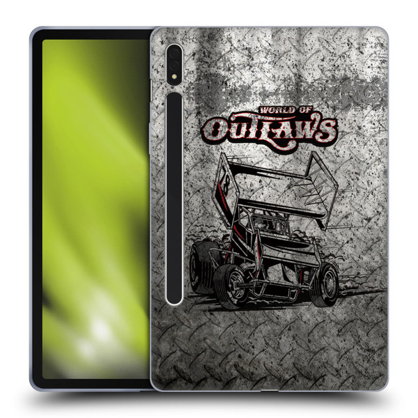 World of Outlaws Western Graphics Sprint Car Soft Gel Case for Samsung Galaxy Tab S8