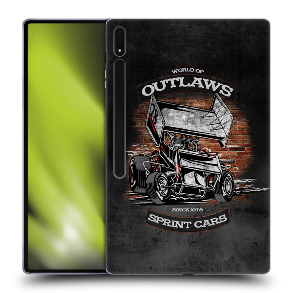 World of Outlaws Western Graphics Brickyard Sprint Car Soft Gel Case for Samsung Galaxy Tab S8 Ultra