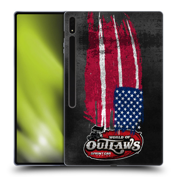 World of Outlaws Western Graphics US Flag Distressed Soft Gel Case for Samsung Galaxy Tab S8 Ultra