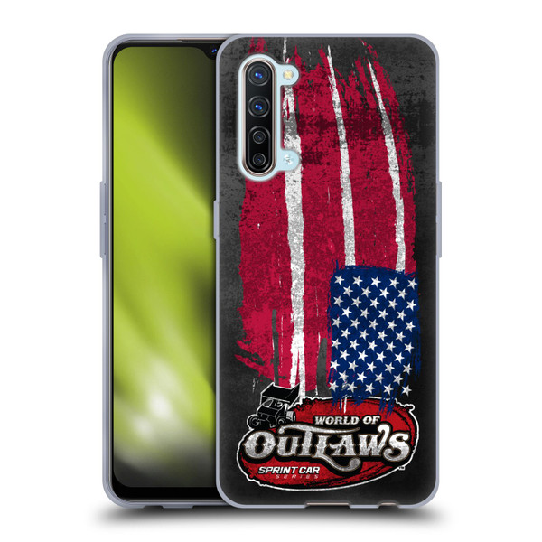 World of Outlaws Western Graphics US Flag Distressed Soft Gel Case for OPPO Find X2 Lite 5G