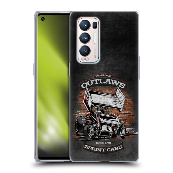 World of Outlaws Western Graphics Brickyard Sprint Car Soft Gel Case for OPPO Find X3 Neo / Reno5 Pro+ 5G