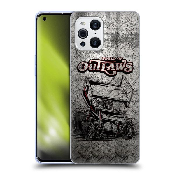 World of Outlaws Western Graphics Sprint Car Soft Gel Case for OPPO Find X3 / Pro