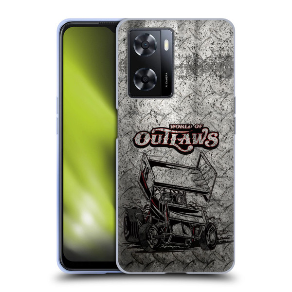 World of Outlaws Western Graphics Sprint Car Soft Gel Case for OPPO A57s