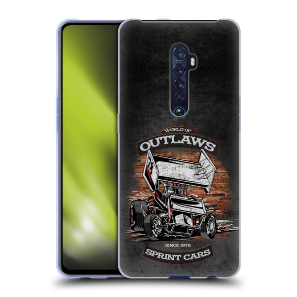 World of Outlaws Western Graphics Brickyard Sprint Car Soft Gel Case for OPPO Reno 2