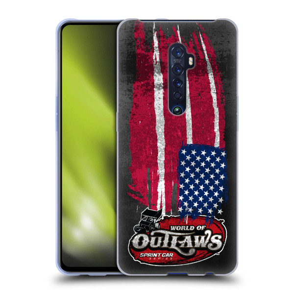 World of Outlaws Western Graphics US Flag Distressed Soft Gel Case for OPPO Reno 2