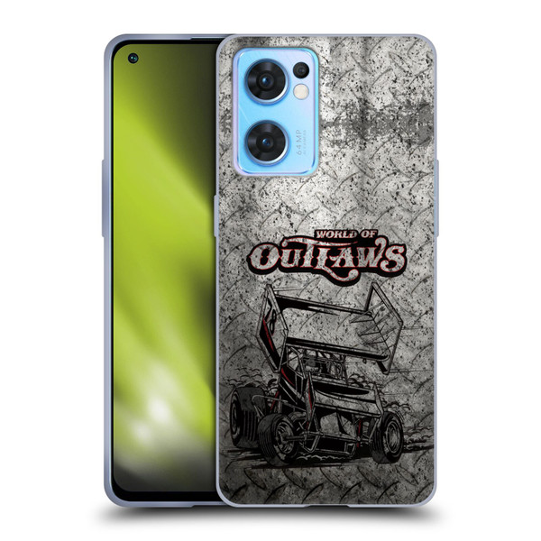 World of Outlaws Western Graphics Sprint Car Soft Gel Case for OPPO Reno7 5G / Find X5 Lite