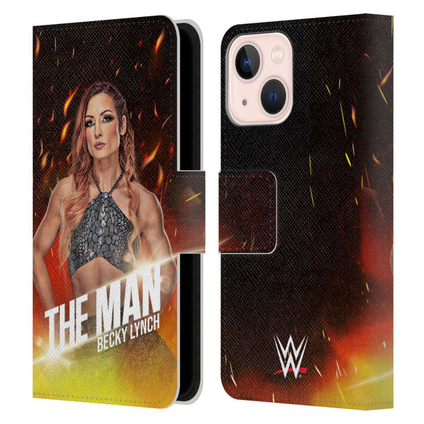 WWE Becky Lynch The Man Portrait Leather Book Wallet Case Cover For Apple iPhone 13 Mini