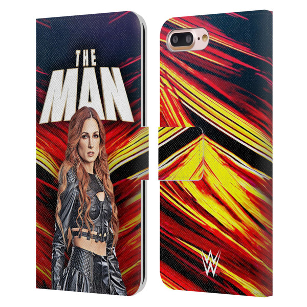 WWE Becky Lynch The Man Leather Book Wallet Case Cover For Apple iPhone 7 Plus / iPhone 8 Plus