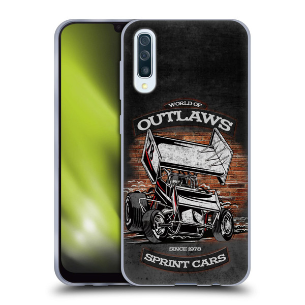 World of Outlaws Western Graphics Brickyard Sprint Car Soft Gel Case for Samsung Galaxy A50/A30s (2019)