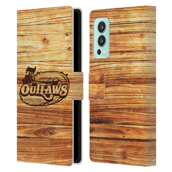 World of Outlaws Western Graphics Wood Logo Leather Book Wallet Case Cover For OnePlus Nord 2 5G