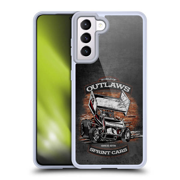World of Outlaws Western Graphics Brickyard Sprint Car Soft Gel Case for Samsung Galaxy S21 5G