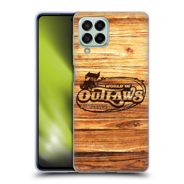 World of Outlaws Western Graphics Wood Logo Soft Gel Case for Samsung Galaxy M53 (2022)