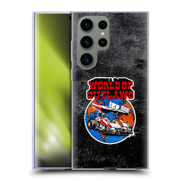 World of Outlaws Western Graphics Distressed Sprint Car Logo Soft Gel Case for Samsung Galaxy S23 Ultra 5G