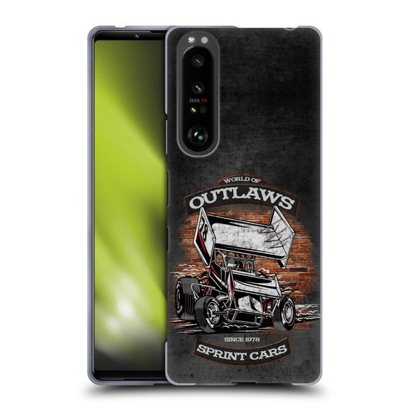 World of Outlaws Western Graphics Brickyard Sprint Car Soft Gel Case for Sony Xperia 1 III