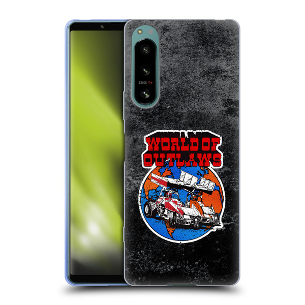 World of Outlaws Western Graphics Distressed Sprint Car Logo Soft Gel Case for Sony Xperia 5 IV