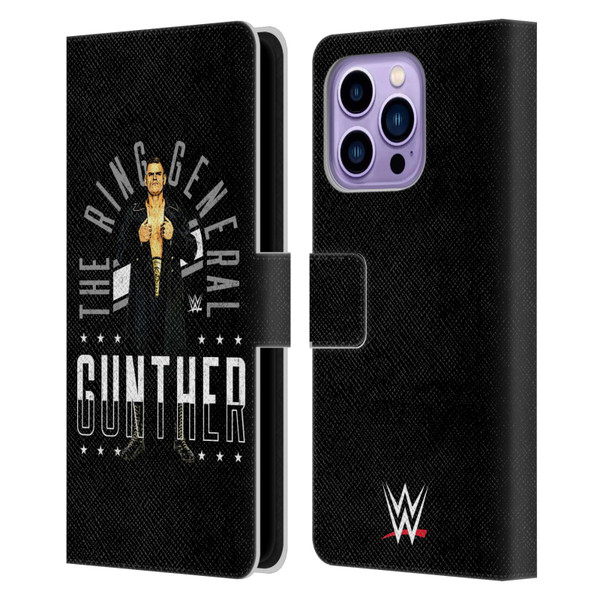 WWE Gunther Ring General Leather Book Wallet Case Cover For Apple iPhone 14 Pro Max