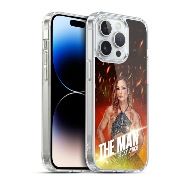 WWE Becky Lynch The Man Portrait Soft Gel Case for Apple iPhone 14 Pro & MagSafe