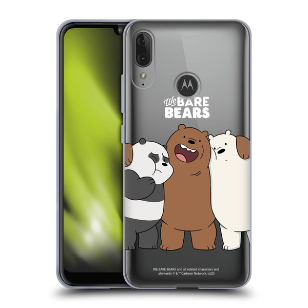 We Bare Bears Character Art Group 1 Soft Gel Case for Motorola Moto E6 Plus