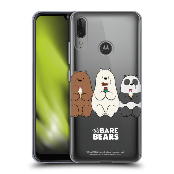 We Bare Bears Character Art Group 2 Soft Gel Case for Motorola Moto E6 Plus