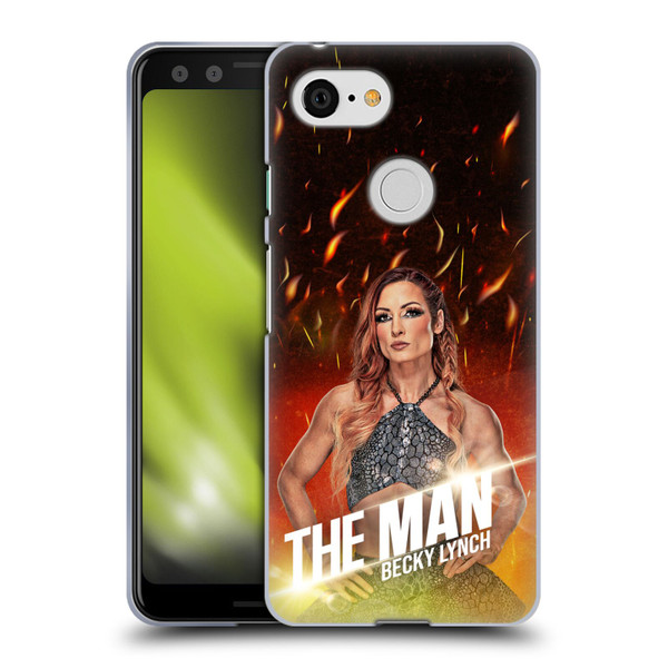 WWE Becky Lynch The Man Portrait Soft Gel Case for Google Pixel 3
