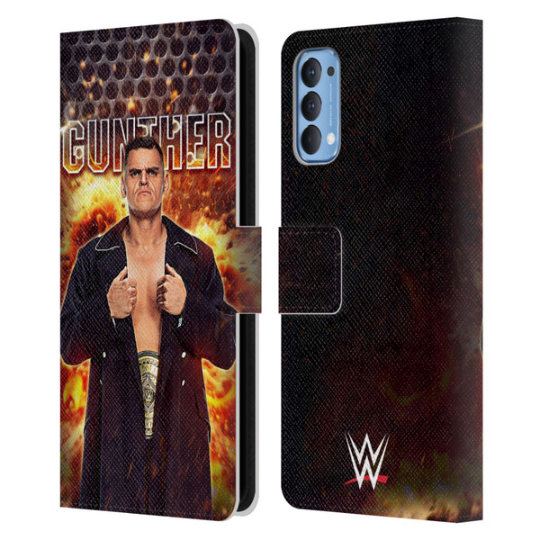 WWE Gunther Portrait Leather Book Wallet Case Cover For OPPO Reno 4 5G
