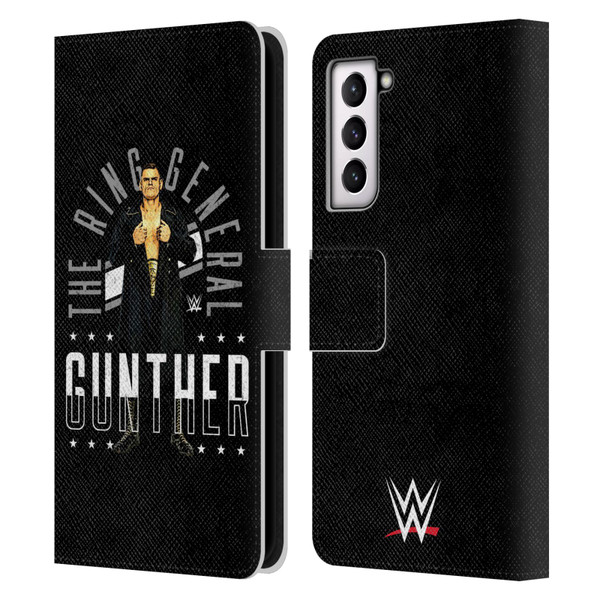 WWE Gunther Ring General Leather Book Wallet Case Cover For Samsung Galaxy S21 5G