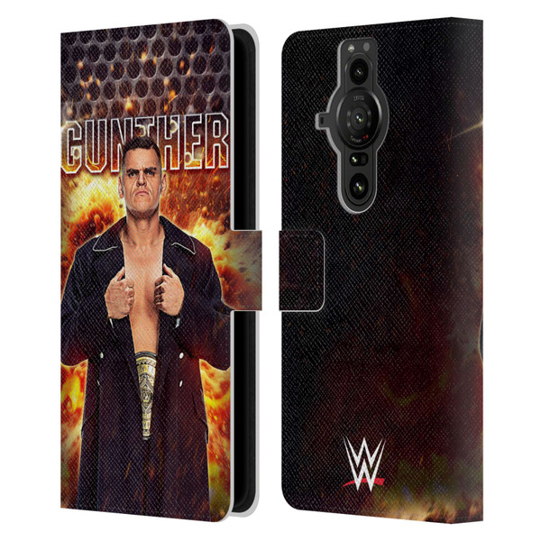 WWE Gunther Portrait Leather Book Wallet Case Cover For Sony Xperia Pro-I