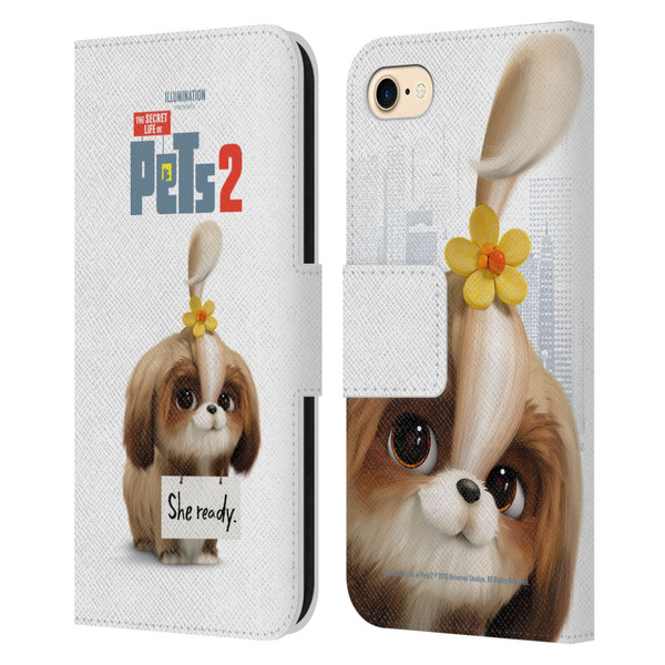 The Secret Life of Pets 2 Character Posters Daisy Shi Tzu Dog Leather Book Wallet Case Cover For Apple iPhone 7 / 8 / SE 2020 & 2022