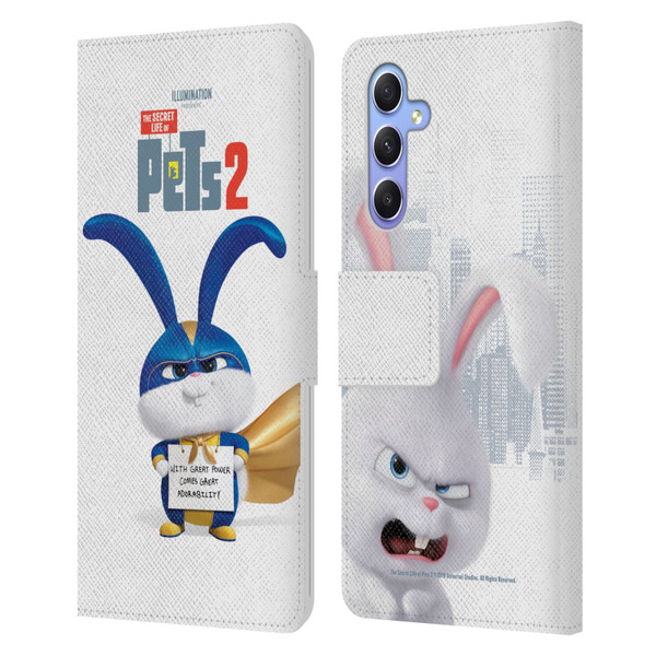 The Secret Life of Pets 2 Character Posters Snowball Rabbit Bunny Leather Book Wallet Case Cover For Samsung Galaxy A34 5G