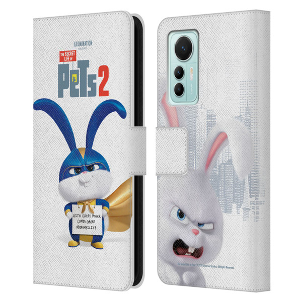 The Secret Life of Pets 2 Character Posters Snowball Rabbit Bunny Leather Book Wallet Case Cover For Xiaomi 12 Lite