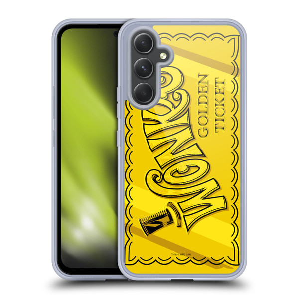 Willy Wonka and the Chocolate Factory Graphics Golden Ticket Soft Gel Case for Samsung Galaxy A54 5G
