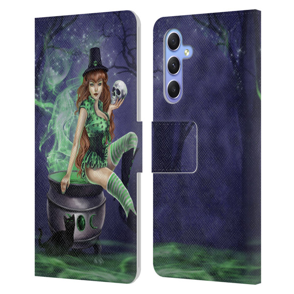 Selina Fenech Gothic Jinxed Leather Book Wallet Case Cover For Samsung Galaxy A34 5G