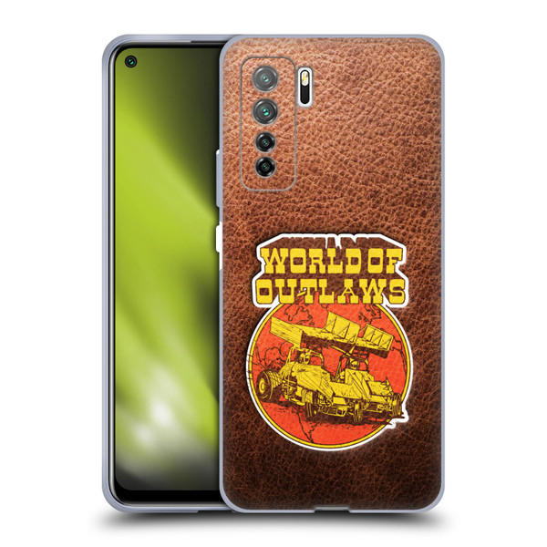 World of Outlaws Western Graphics Sprint Car Leather Print Soft Gel Case for Huawei Nova 7 SE/P40 Lite 5G