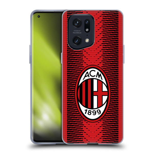 AC Milan 2023/24 Crest Kit Home Soft Gel Case for OPPO Find X5 Pro