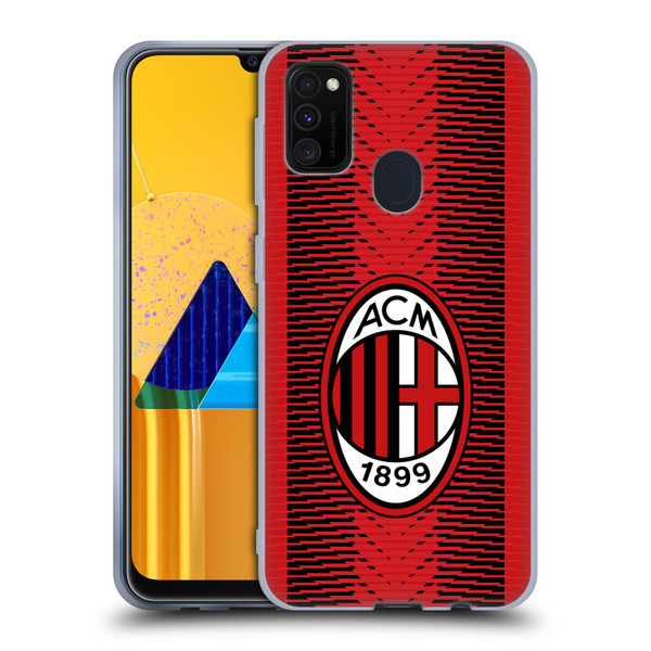 AC Milan 2023/24 Crest Kit Home Soft Gel Case for Samsung Galaxy M30s (2019)/M21 (2020)