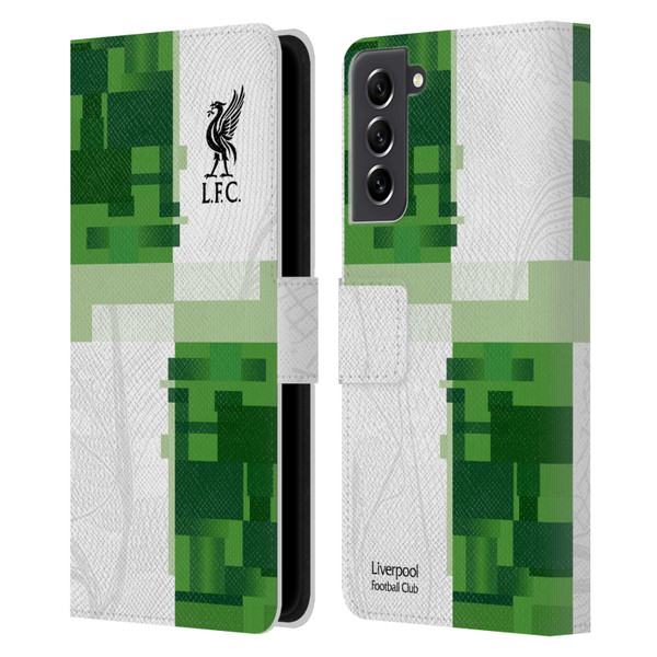 Liverpool Football Club 2023/24 Away Kit Leather Book Wallet Case Cover For Samsung Galaxy S21 FE 5G