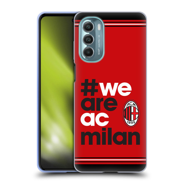AC Milan Crest Stripes Soft Gel Case for Motorola Moto G Stylus 5G (2022)