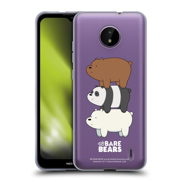 We Bare Bears Character Art Group 3 Soft Gel Case for Nokia C10 / C20