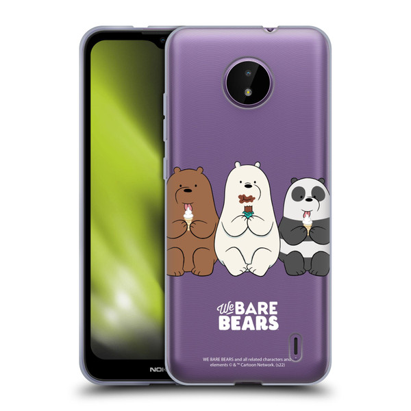 We Bare Bears Character Art Group 2 Soft Gel Case for Nokia C10 / C20