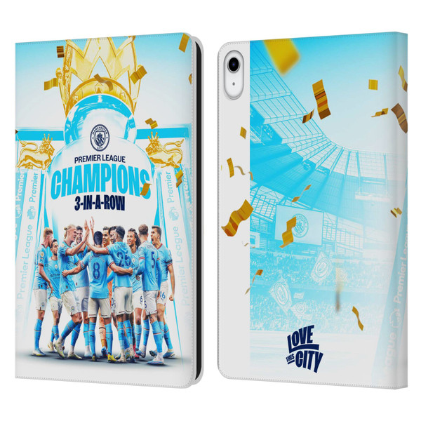 Manchester City Man City FC 2023 Champions Team Poster Leather Book Wallet Case Cover For Apple iPad 10.9 (2022)