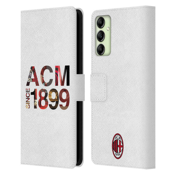 AC Milan Adults 1899 Leather Book Wallet Case Cover For Samsung Galaxy A14 5G
