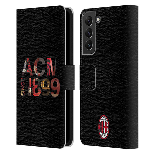 AC Milan Adults 1899 Leather Book Wallet Case Cover For Samsung Galaxy S22+ 5G