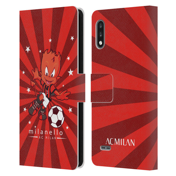 AC Milan Children Milanello 2 Leather Book Wallet Case Cover For LG K22