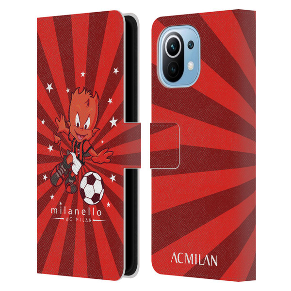 AC Milan Children Milanello 2 Leather Book Wallet Case Cover For Xiaomi Mi 11