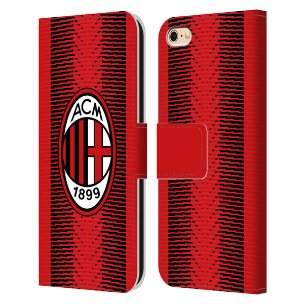 AC Milan 2023/24 Crest Kit Home Leather Book Wallet Case Cover For Apple iPhone 6 / iPhone 6s