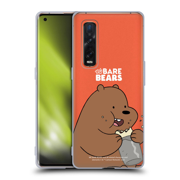 We Bare Bears Character Art Grizzly Soft Gel Case for OPPO Find X2 Pro 5G