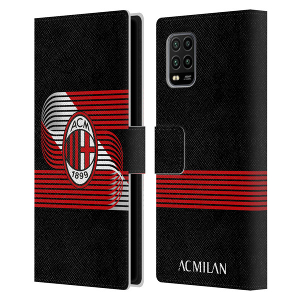 AC Milan Crest Patterns Diagonal Leather Book Wallet Case Cover For Xiaomi Mi 10 Lite 5G