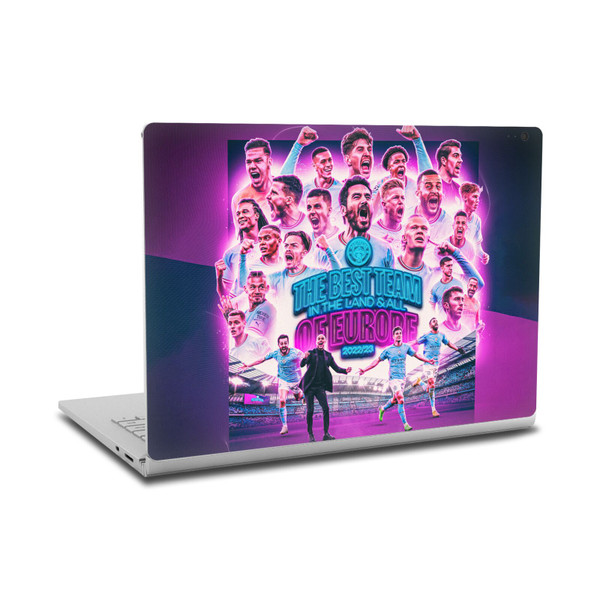 Manchester City Man City FC 2023 Champions of Europe Team Graphics Vinyl Sticker Skin Decal Cover for Microsoft Surface Book 2